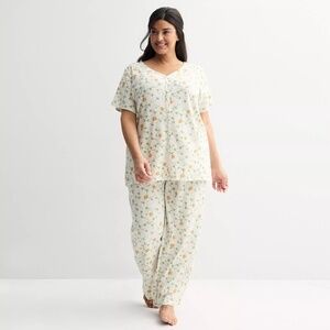 Croft & Barrow Textured Knit Pajama Top & Pajama Bottoms Set